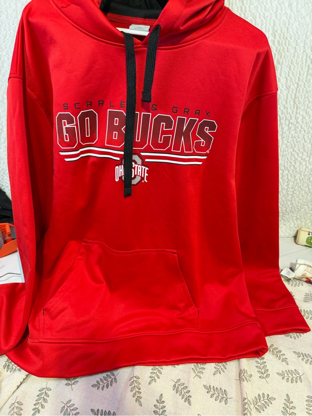 Go Bucks Scarlet Red Pullover Hoodie